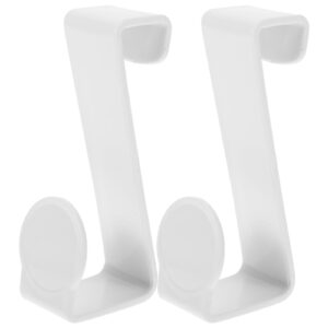 2pcs multifunctional z hook plastic potty hangers over the door hook toilet handles over the door racks coat hanging hooks storage hooks toilet seat hook washer hat baby white