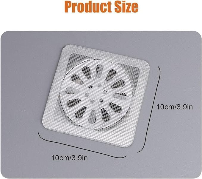 20 Pack, Disposable Shower Drain Hair Catcher Mesh Stickers.Shower Drain Cover Hair,Bathroom, Laundry, Bathtub, Kitchen, Sink, for Human and pet Hair