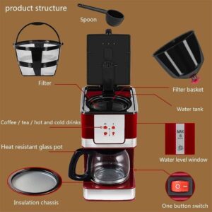 NOALED Coffee Machine, Espresso Machines Fully Automatic Coffee Machine, Household Drip-type Instant Coffee Machine, Coffee And Tea Dual-use Machine