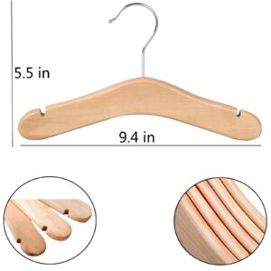 20pcs Baby Wooden Hangers, 9.44" Toddler Kids Wood Hangers,Children Wooden Hangers,Pet Clothes Hangers