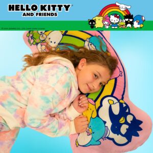 Franco Collectibles Cozy Bedding Super Soft Plush (Officially Licensed Product) Oversized Body Pillow, 25.5 in x 36 in, Hello Kitty & Friends