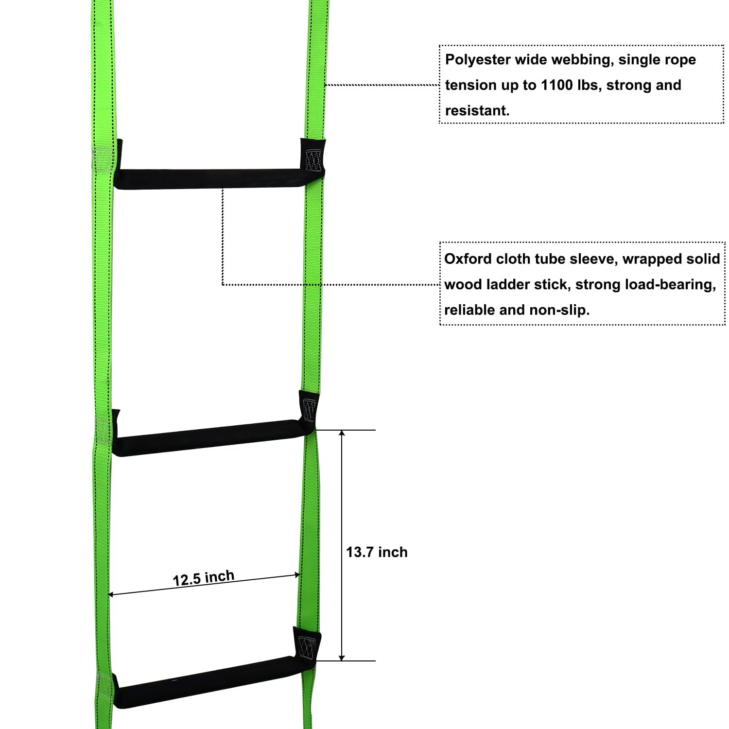 CRAYZA Fire Escape Ladder, 10 Feet Portable Safety Rope Ladder with 2 Hooks for 2-3 Story Homes, Multi-use for Kids and Adults