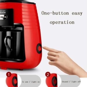 NOALED Coffee Machine Built-In, Coffee Machine Espresso American Coffee Machine Home Automatic Tea Machine Filter Mini Coffee Pot Red