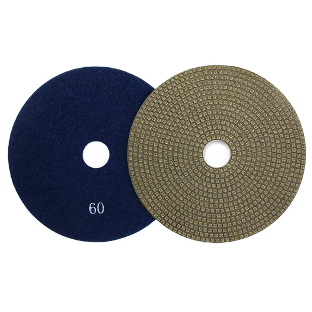 5" Electroplated Diamond Polishing Pads- 60 Grit Wet Dry Sanding for Granite Marble Concrete Ceramics Glass (5"-60 Grit-1PCS)