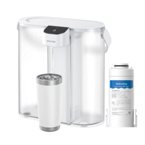 waterdrop compact electric water filter pitcher, dispenser, 200-gallon water filter for fridge, nsf/ansi 42&53&401, reduce pfas, lead, chlorine, 14-cup, white, with 1 filter, does not lower tds