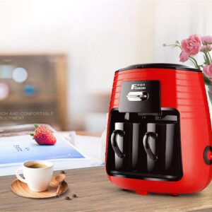 NOALED Coffee Machine Built-In, Coffee Machine Espresso American Coffee Machine Home Automatic Tea Machine Filter Mini Coffee Pot Red