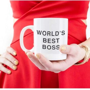 Worlds Best Boss Mug, The Office Coffee Mug, Office Decor, Gift for Office Fans Boss Coworkers or Friends 11oz