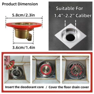 COLDDD Downspout Universal Brass Floor Drain core, Shower Floor Drain backflow Preventer, Suitable for 1.4''-2.0'' Caliber (1)