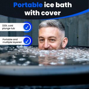 The Cold Pod Ice Bath Tub for Athletes with Cover: 88 Gallons Cold Plunge Tub for Recovery, Multiple Layered Portable Ice Bath Plunge Pool