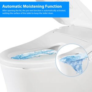 Remote Controlled Electric Bidet Seat for Elongated Toilets, Featuring Electronic Heated Seat, Multiple Spray Modes, Warm Air Dryer, and Adjustable Stainless-Steel Nozzle