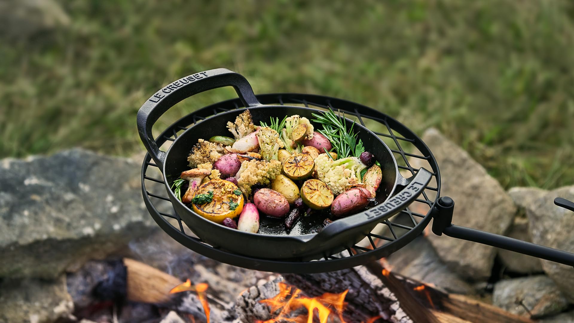 Le Creuset Alpine Outdoor Collection Enameled Cast Iron Skillet, 10"