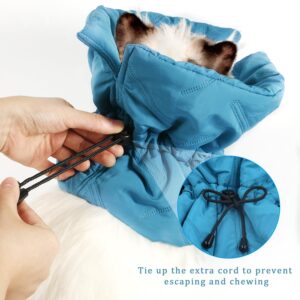 Cat Recovery Collar, Soft Adjustable Cat Cone Collar Breathable Cat Neck Protector Elizabethan Collar Lightweight Waterproof Kitten Cone Alternative for Puppies Pets, Stop Licking (S, Blue)