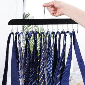 BigOtters Belt Hangers for Closet, Belt Rack Belt Organizer 14 Hooks Belt Holder for Storage Max 42 Belts 360° Rotating for Bra Tie Tank Top