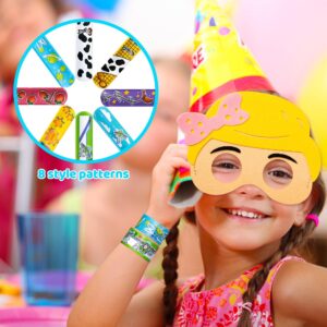 OrVag Birthday Party Supplies,110Pcs Party Favors,Include 10 Circles,10 Pattern Decorations,10 Key Chains,10 Masks,10 Gift Bags,10 Straws and 50 Stickers,Best For the Goodie Bags for Party