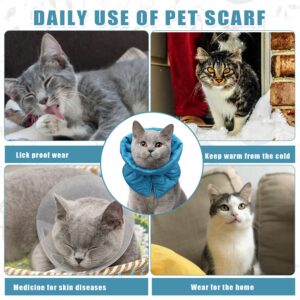 Cat Recovery Collar, Soft Adjustable Cat Cone Collar Breathable Cat Neck Protector Elizabethan Collar Lightweight Waterproof Kitten Cone Alternative for Puppies Pets, Stop Licking (S, Blue)