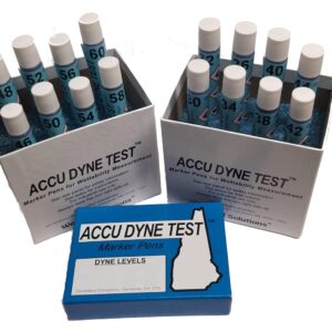 The Dyne Pen Test Essential Plus 32-50 for Plastic Films Sold by Kolorguide (10 Units kit)