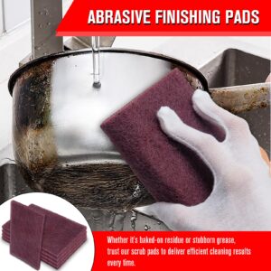 Scuff Pad, Maroon Scrub Pad 6" X 9", 7447 General Purpose Hand Pad, Scuff Pads for Paint Prep, Scuffing, Scouring, Sanding, Adhesion Scratch - Abrasive Finishing Pad (20PCS)