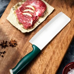 DESIAR Ceramic Knife 6.5 inch Vegetable Knife for Kitchen+Sharp Chopping Knife +Ceramic Cutting Knives with Sheath Cover+Easy To Clean Chef Butcher Knife With Gift Box (green)