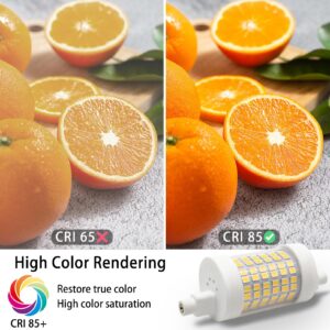 TOWBEBER R7s LED Bulb 78mm Dimmable, 15W Double Ended J78 Base T3 Floodlight 150W LED Halogen Replacement Bulbs 1600 lm Contains 96 LED Chips, 4000K Natural White CRI 85 (Pack of 2)