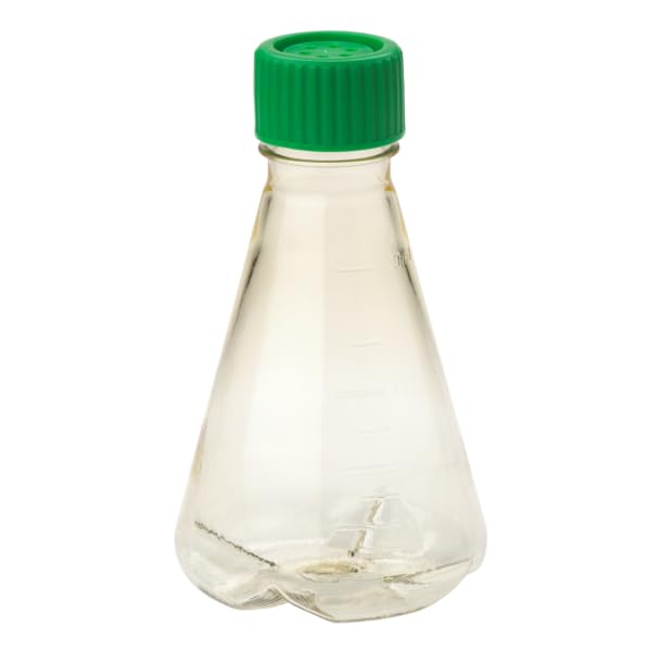 CELLTREAT 229831 500mL Erlenmeyer Flask, Vent Cap, Baffled Bottom, PC, Sterile