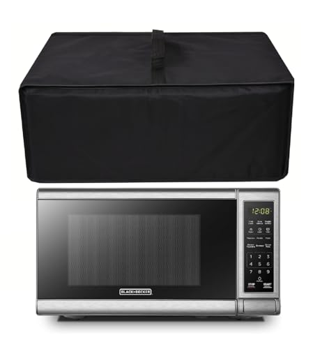 0.7 Cu.ft Microwave Ovens Dust Cover,600D Nylon Waterproof,Comaptible With BLACK+DECKER EM720CB7 Microwave Oven/Countertop Microwave FMO07ABTBKA/GE Countertop Microwave Oven JES1072SHSS,Etc