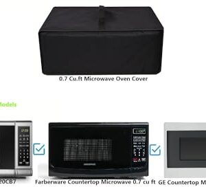 0.7 Cu.ft Microwave Ovens Dust Cover,600D Nylon Waterproof,Comaptible With BLACK+DECKER EM720CB7 Microwave Oven/Countertop Microwave FMO07ABTBKA/GE Countertop Microwave Oven JES1072SHSS,Etc