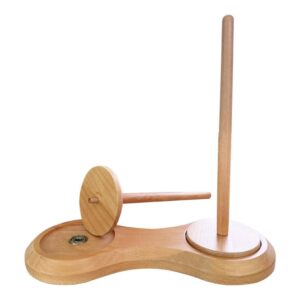 Geynutaly Double Wooden Yarn Skein Holder for Crocheting, Yarn Holder for Knitting Yarn Spindle Dispenser Crocheting Tool Easy Install Easy to Use