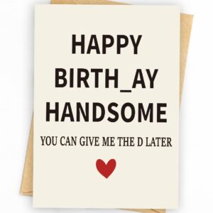 wowbefun funny birthday card & gifts for men husband boyfriend him, happy bday card