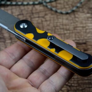 TWO SUN EDC Outdoor Pocket Knife D2 Blade TC4 Titanium G10 Handle TS414