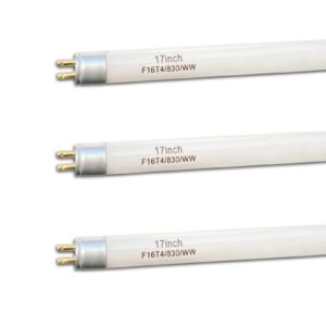 17'' t4 16w warm white fluorescent bulb replacement furnlite fc-952 light,westek 20125 - fa200wbc,16 watt 120v linear 3000k fc-953,g5 base (3 pack)