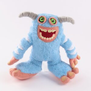 2024 New Wubbox Plush, 11 Inch Sing-ing Monsters Plush Toys, Wubbox Plush Soft Stuffed Animal Plush Figure Doll for Fans Boys and Girls, Hugging Sleeping Plush Pillow for Home Decor(Blue)