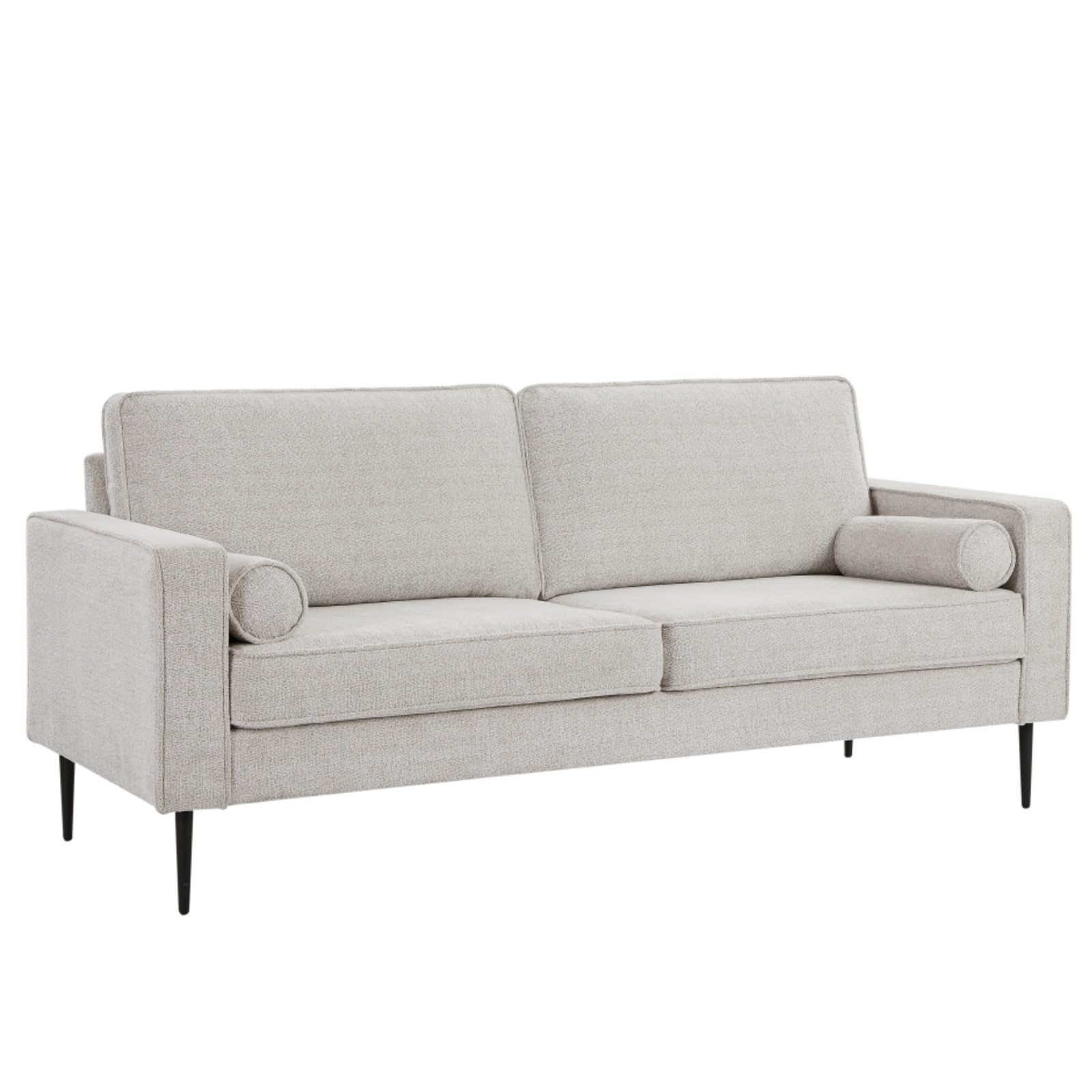 YSJZYBF 78" Sofa 3-Seater Sofa Couch Modern Sofa Couch for Living Room Apartment Lounge, White Chenille