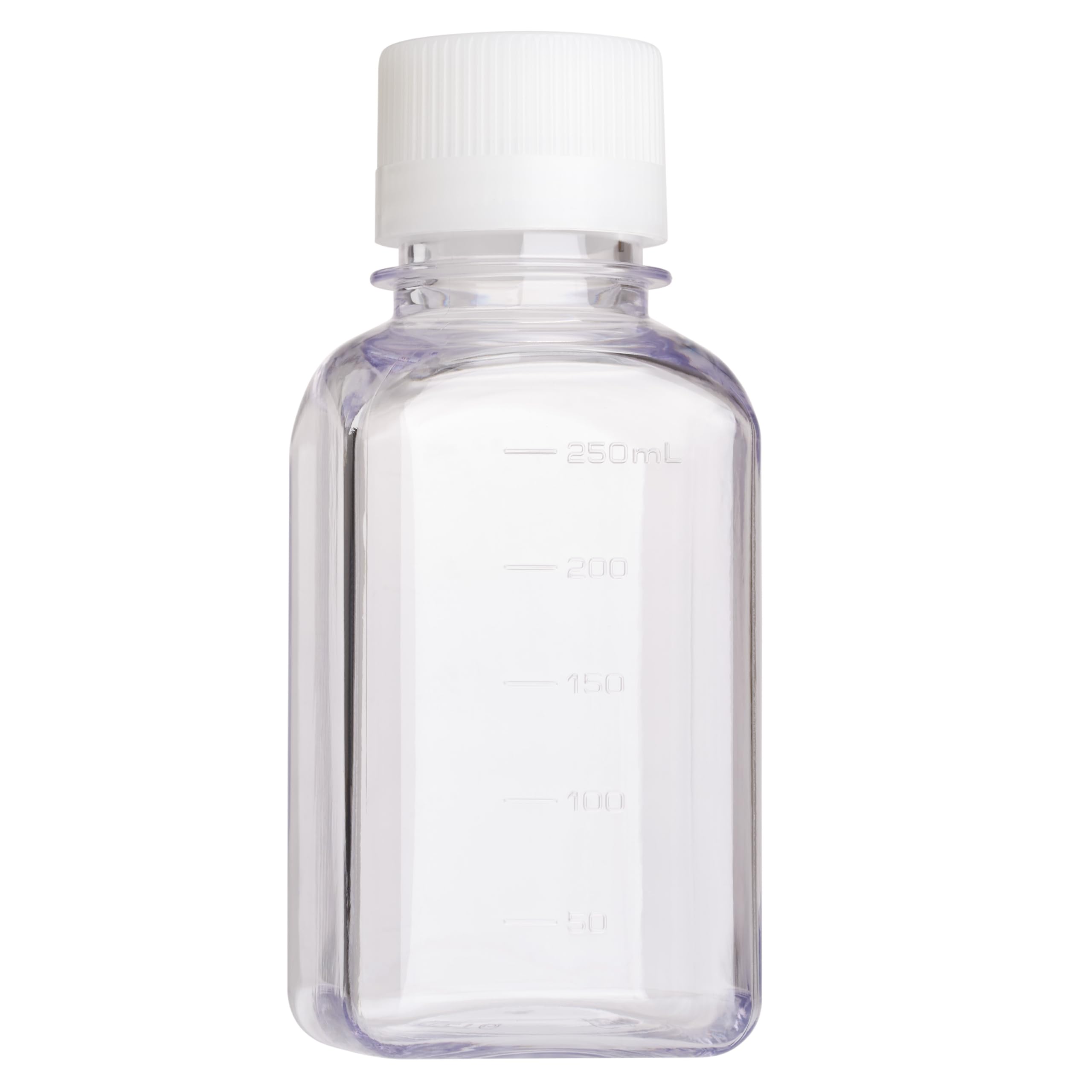 Celltreat 230763 250mL Media Bottle, Square, PETG, Bulk, Sterile