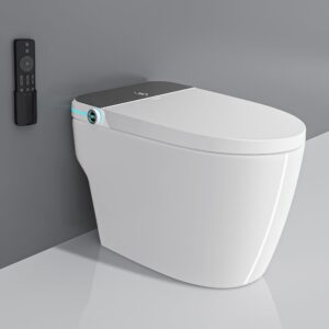 Auto Open/Close Lid Smart Toilet Bidet with Built-in Tank, Auto Flush & Wash, Elongated Heated Seat, Adjustable Water Temperature, and LED Light (1.28GPF)