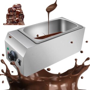 110V Chocolate Tempering Machine, 9 Lbs 2 Tanks Chocolate Melting Pot with TEMP Control，1000W Stainless Steel Electric Commercial Food Warmer For Chocolate/Milk/Cream Melting and Heating