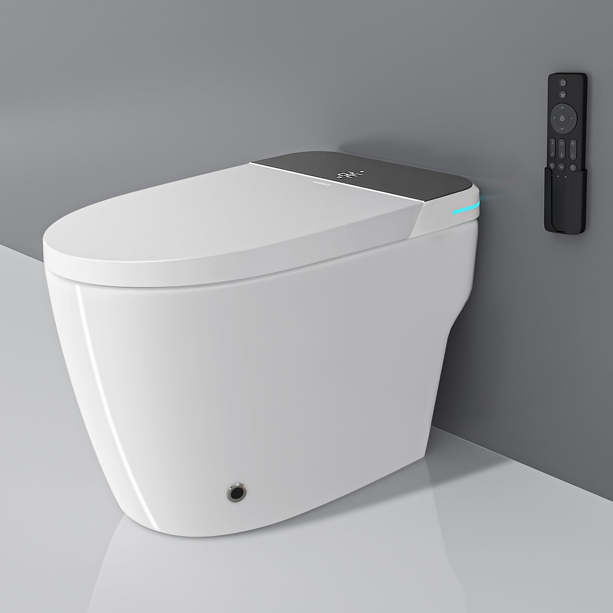 Auto Open/Close Lid Smart Toilet Bidet with Built-in Tank, Auto Flush & Wash, Elongated Heated Seat, Adjustable Water Temperature, and LED Light (1.28GPF)