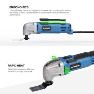 G LAXIA Oscillating Tool, 1.5A Oscillating Multi Tool with with 3° Oscillation Angle, 12 Piece Accessories Scraping, Grinding, Sanding, Cutting