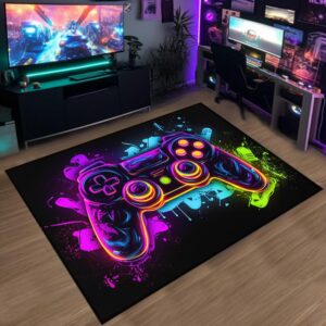 AVIHA Gaming Rugs - Gamer Rug for Gamepad Enthusiasts' Bedroom or Living Room Decor - 36x24 inches