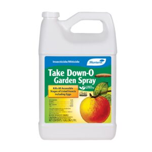 monterey take down-o garden spray, 1 gallon, organic control of aphids, caterpillars, mealybugs, webworms