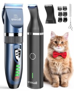 oneisall cat clippers and paw trimmer 3 in 1,cat grooming kit,cat clippers for matted hair,cordless cat shaver for matted long hair,2 speed cat hair trimmer,pet clippers for cats and small dogs