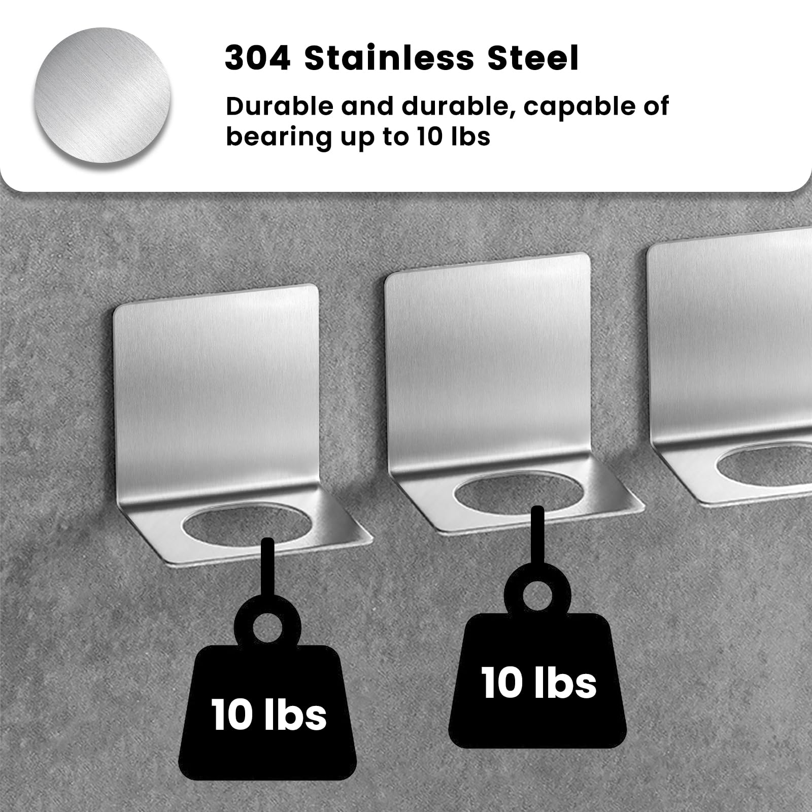 Daily Treasures 304 Stainless Steel Spray Bottle Holder, 6 Pieces Adhesive Spray Bottle Rack Wall Mounted Spray Bottle Hanger, Spray Bottle Organizer, Wall Mount Bottle Holder, Spray Can Holder Rack