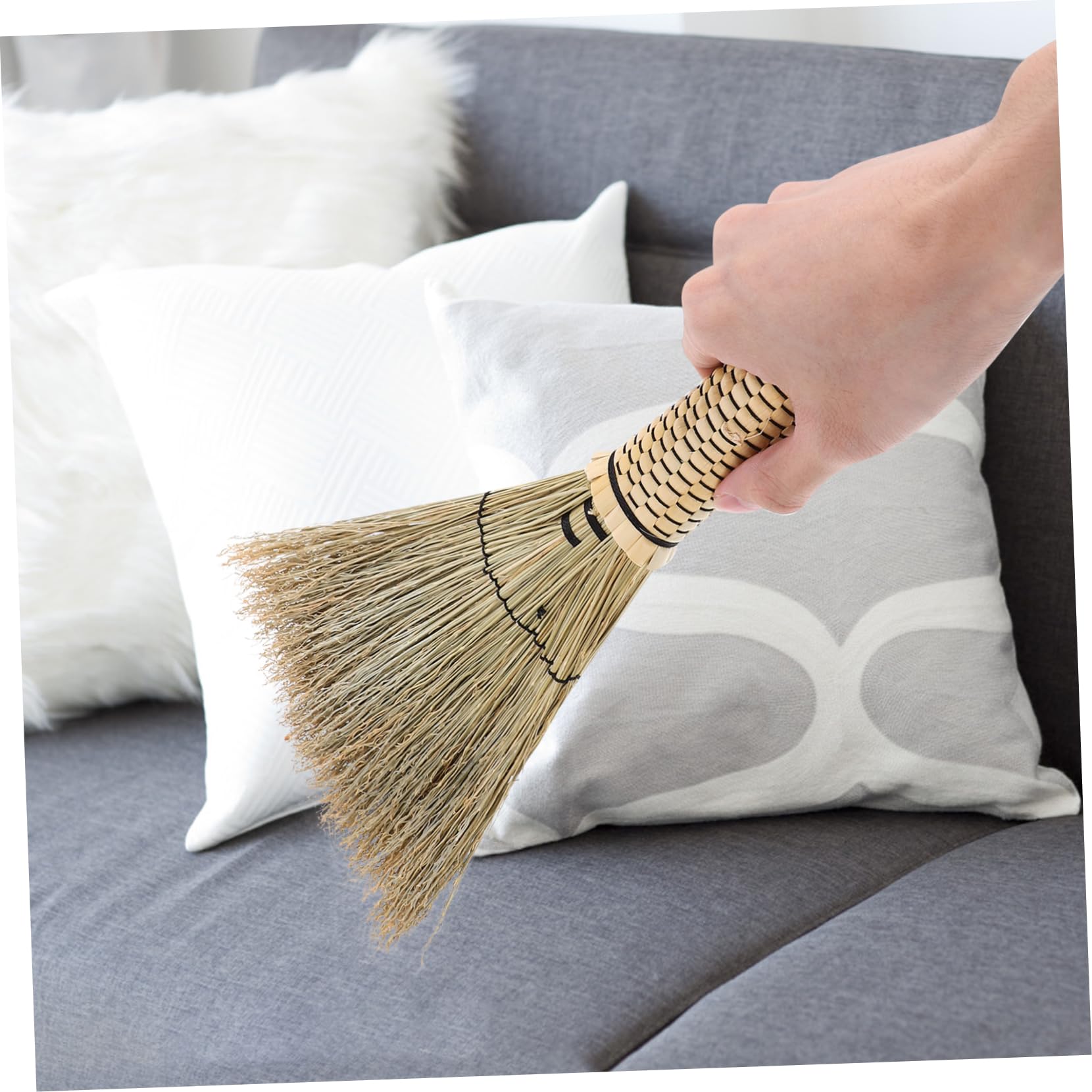 Garneck Household Old Fashioned Handle Duster Wedding Toddler Cleaning Supplies Small Whisk Brooms Hand-Made Corn Broom The Bed Artificial Child Sorghum Carpet Asia Mini Vietnam