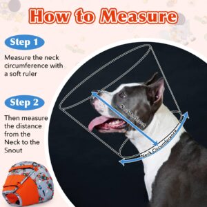 LeLePet Dog Cone Collar, Soft Dog Cone, Dog Cones for Meidum Dogs, Soft Cone for Dogs After Surgery, Dog Cone Alternative, Adjustable Dog Recovery Cone to Prevent Licking, Elizabethan Collar for Dogs