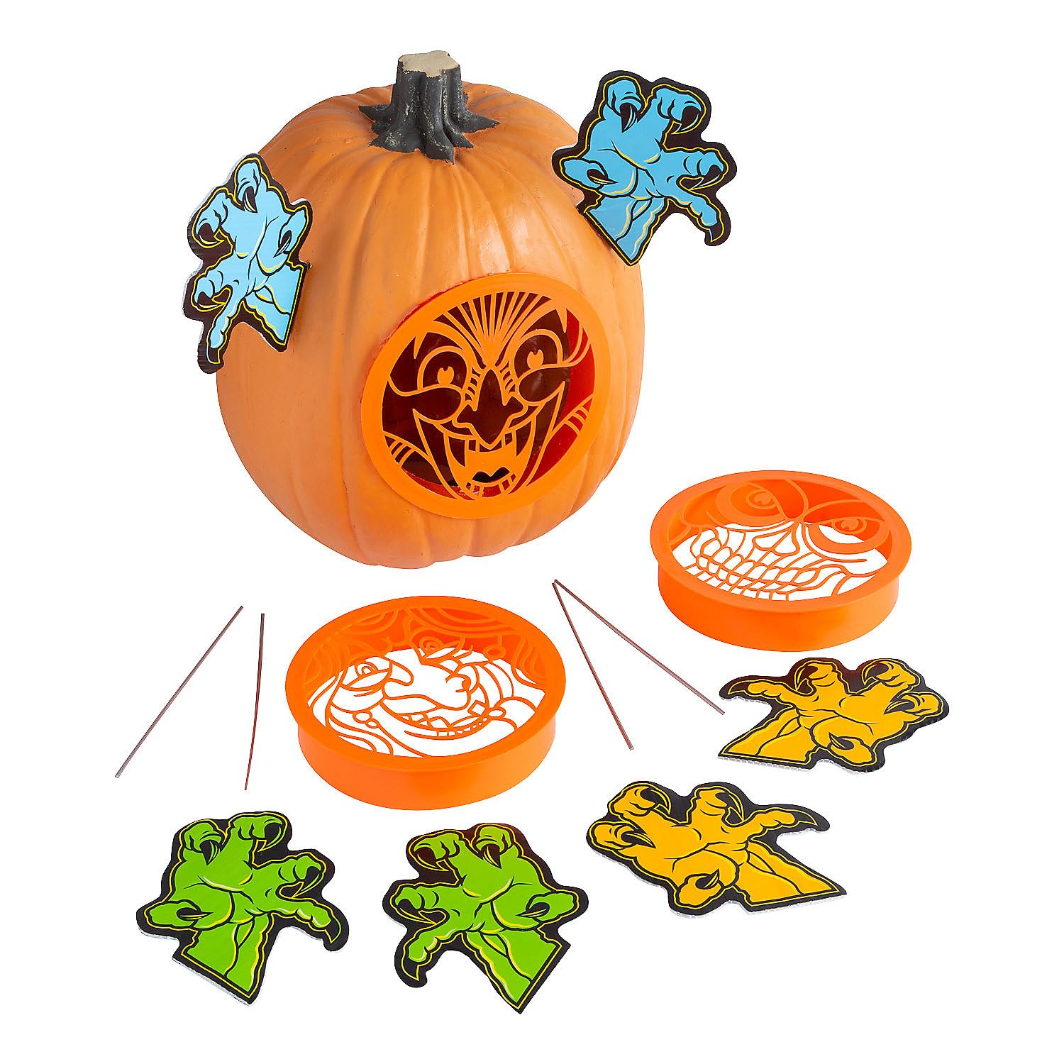 Fun Express Push-Ins Pumpkin Carving Kit