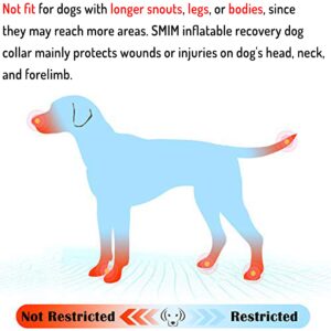 Protective Inflatable Collar for Dogs, Soft Inflatable Dog Neck Donut Collar Alternative After Surgery, Blow Up Dog Collar E Collar Substitute (Medium, Pink)