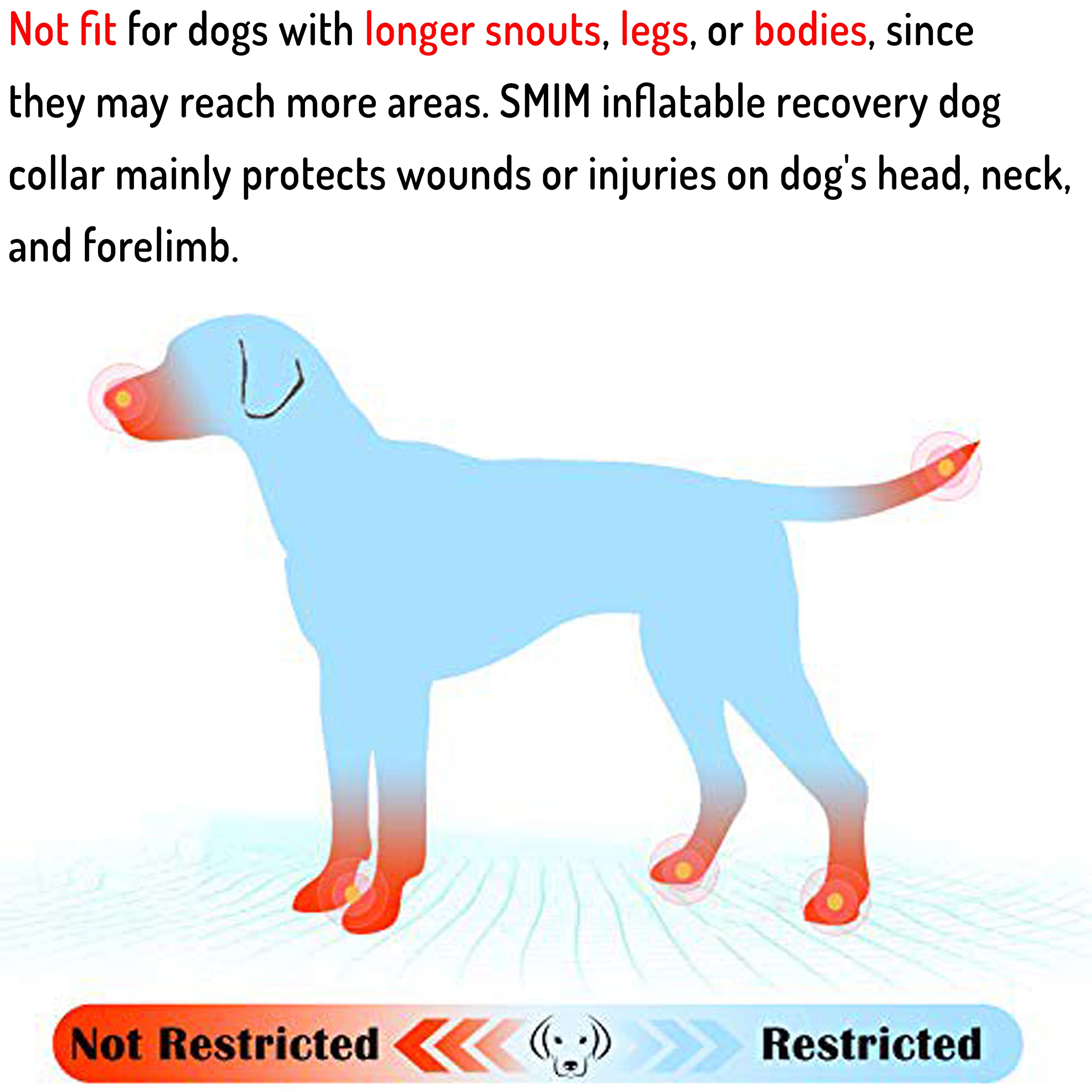 Protective Inflatable Collar for Dogs, Soft Inflatable Dog Neck Donut Collar Alternative After Surgery, Blow Up Dog Collar E Collar Substitute (Medium, Pink)