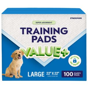 Puppy Pads Pet Pee Pads for Dogs & Puppy Training [100-COUNT] Potty Pads for Dogs 22" x 22" Leak-Proof Dog Pee Pads - Quick-Dry Surface - Heavy Duty Absorbent Disposable Dog Wee Pad Bulk Pack