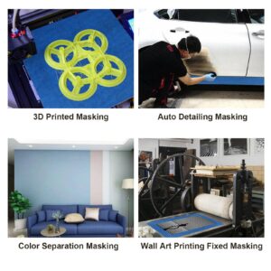 BOMEI PACK Wide Blue Painters Tape 6 Inches x 60 Yards, 3D Tape, 3D Printing Tape for Laser Cutting, 21-Day Clean Removal Wide Masking Tape