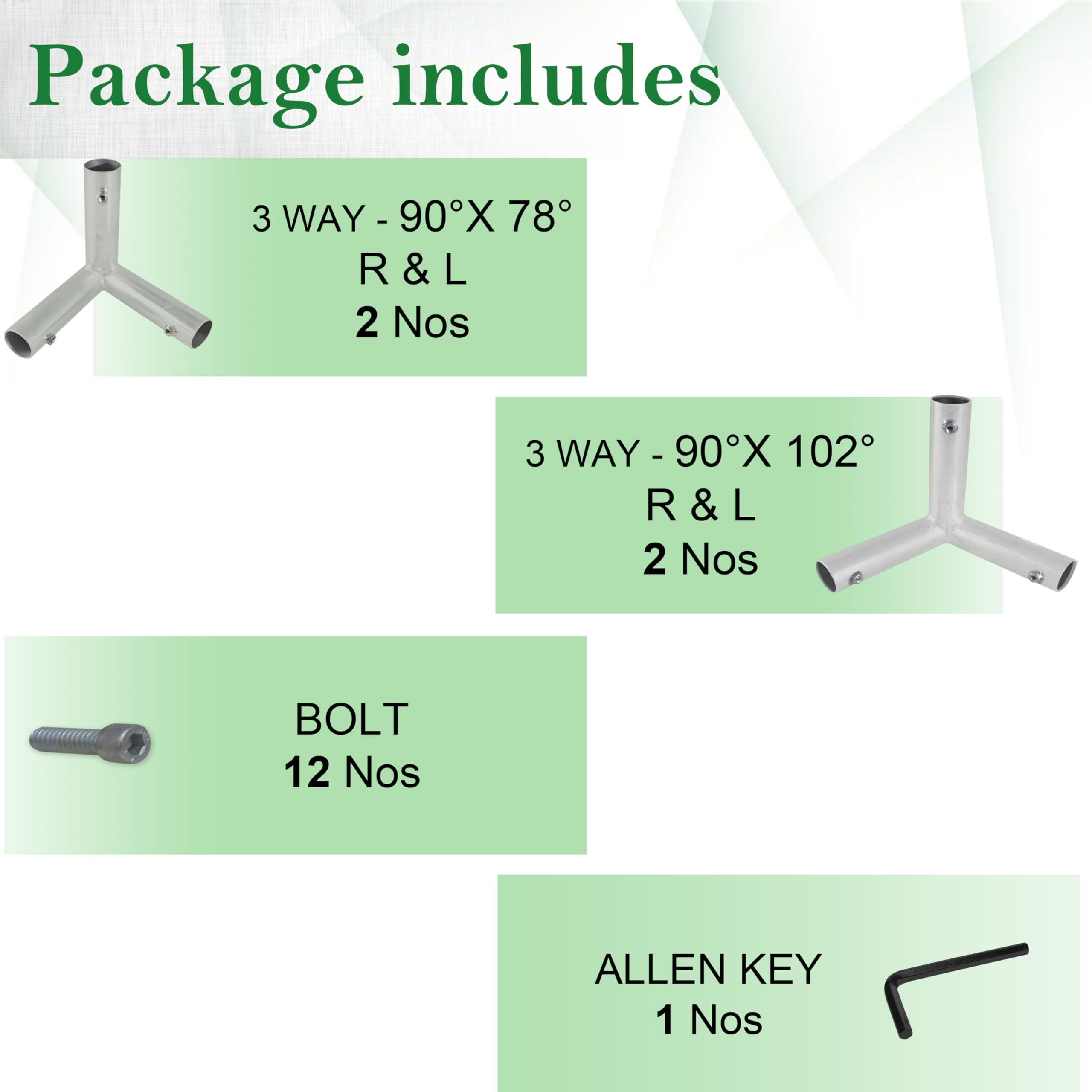 SIMOND STORE Canopy Fitting Kit - 4 Pcs 3 Way Carport Connectors 1-3/8" (Id) Fit with 1-5/16 Inch (OD) of Pipes & Poles - Low Peak Frame Canopy Couplers Joints for Shelter Deck Shed Frame