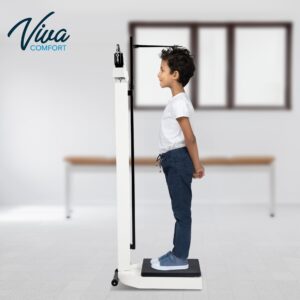 VivaComfort Medical Office Beam Scale, Analog Medical Grade Height and Weight Scale, Mechanical Bathroom and Gym Scale, Weight Capacity 440 lbs